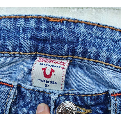 True Religion Made in USA Jeans Sz 27 – Mid Rise Straight Leg Denim