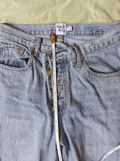 Princess Polly Straight Leg Crossover Jeans - Size 6