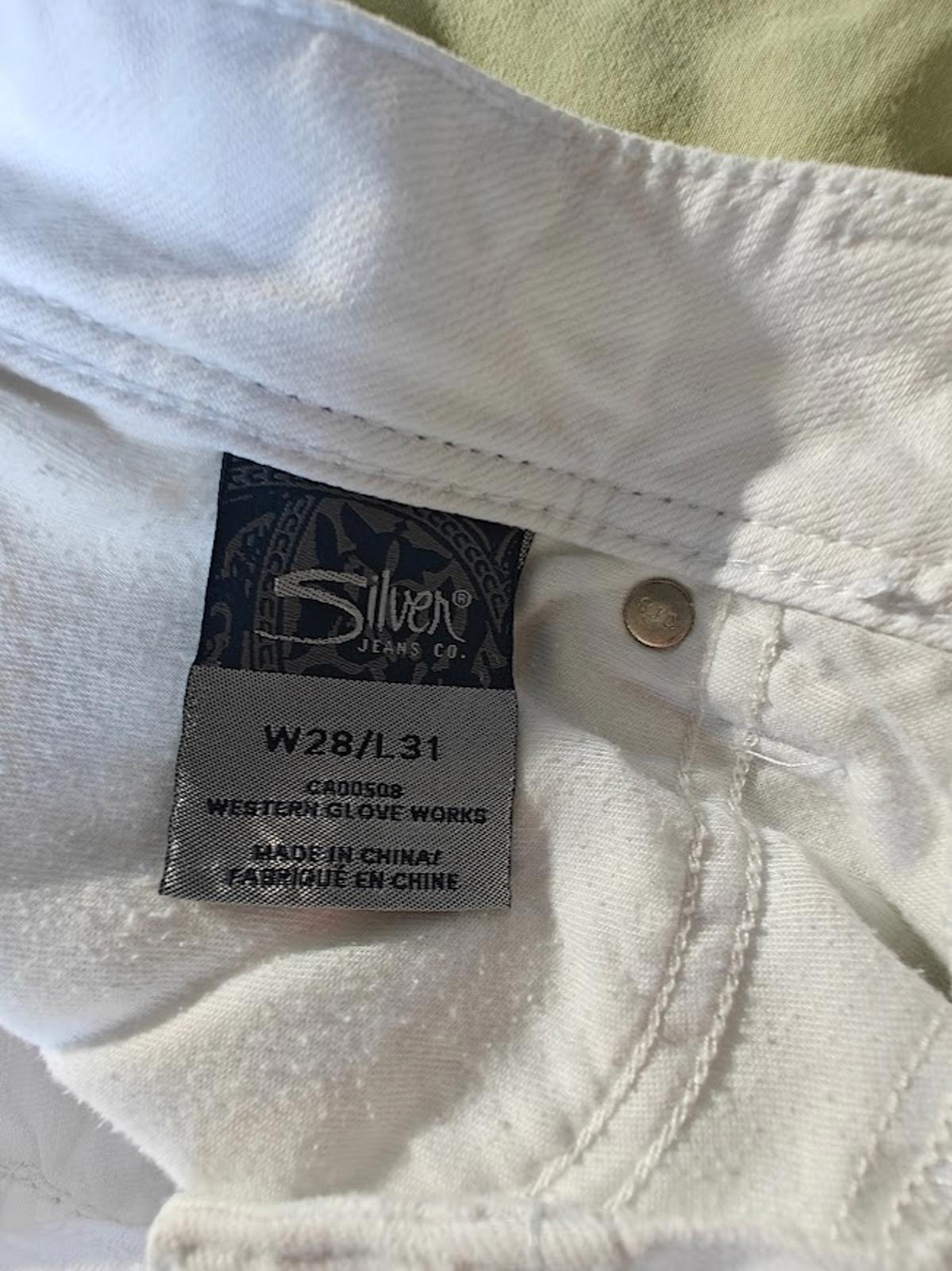 Silver Suki Skinny Jeans in White - Size 28/31