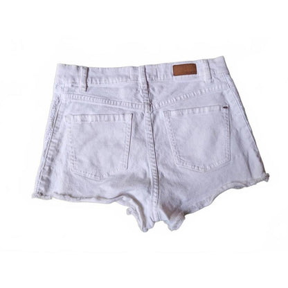 Garage White Retro High Rise Denim Shorts Size 5