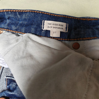 Madewell High Rise Slim Boyjean Women’s Jeans S 27 Blue Medium Wash Denim
