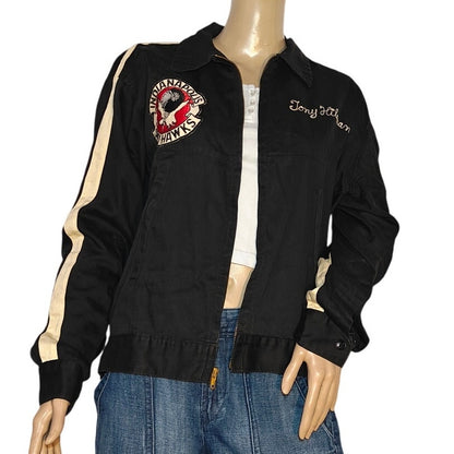 Vintage Hinchman Sky Hawks Parachute Club Jacket Indianapolis Black
