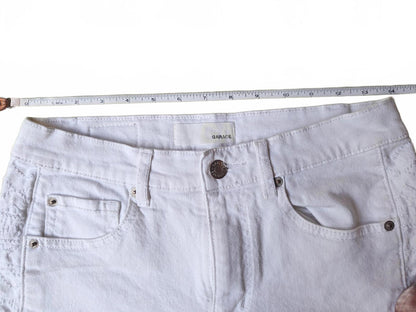 Garage White Retro High Rise Denim Shorts Size 5