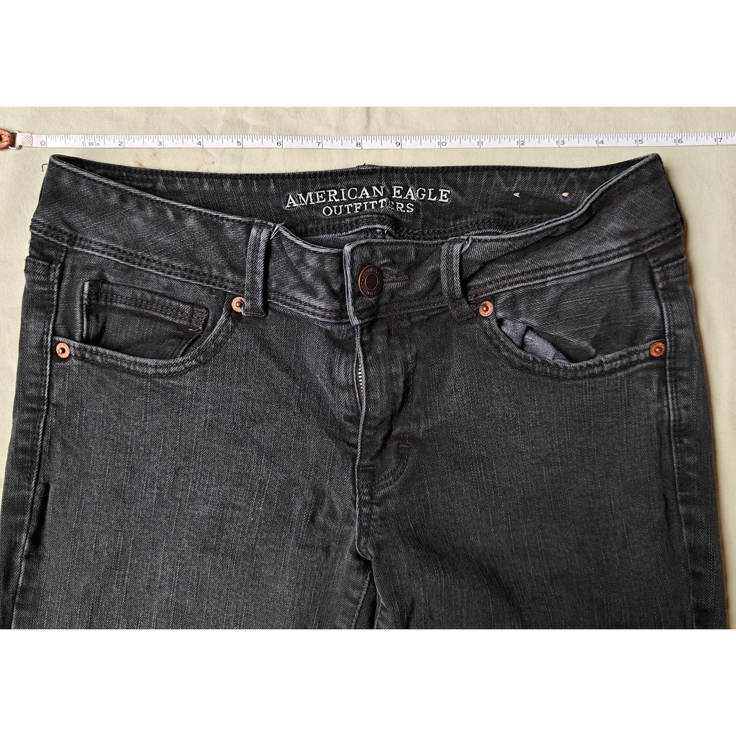 American Eagle Kick Boot Stretch Jeans Women’s Size 10 Long Black Denim Pants