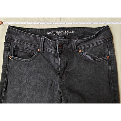 American Eagle Kick Boot Stretch Jeans Women’s Size 10 Long Black Denim Pants