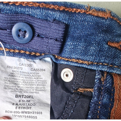 Wrangler Retro Boys Jeans 8 Slim Relaxed Bootcut Blue Denim Western