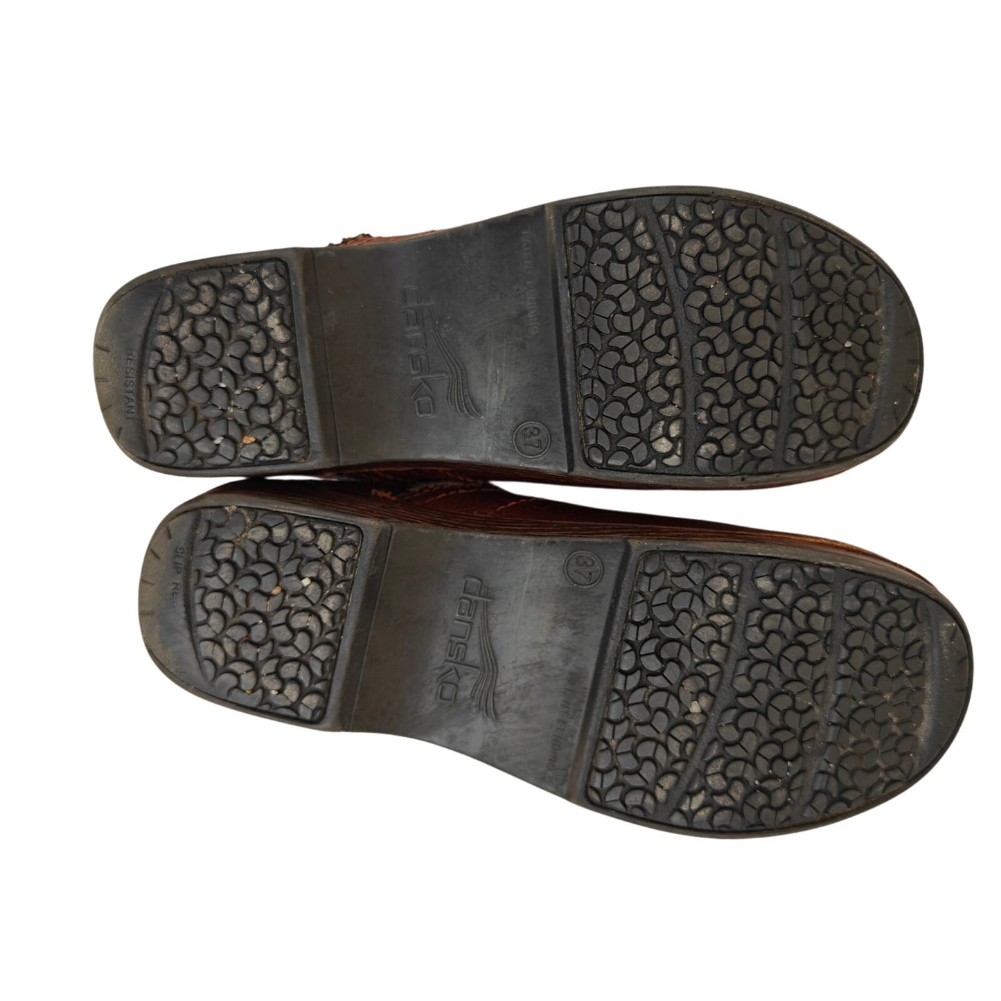 Dansko Professional Tooled Leather Clogs Brown Floral EU 37 US 6.5–7