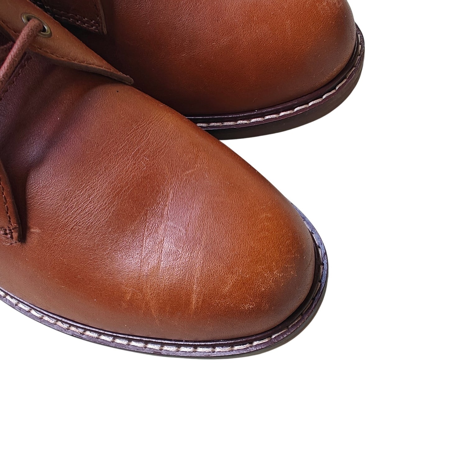 Madewell Brown Leather Lace-Up Combat Ankle Boots Women’s Size 10 Minimalist
