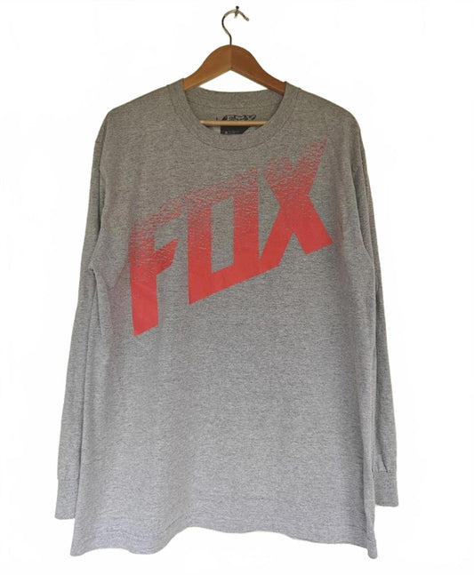 Fox Brand Heather Gray LS Tee - Size L