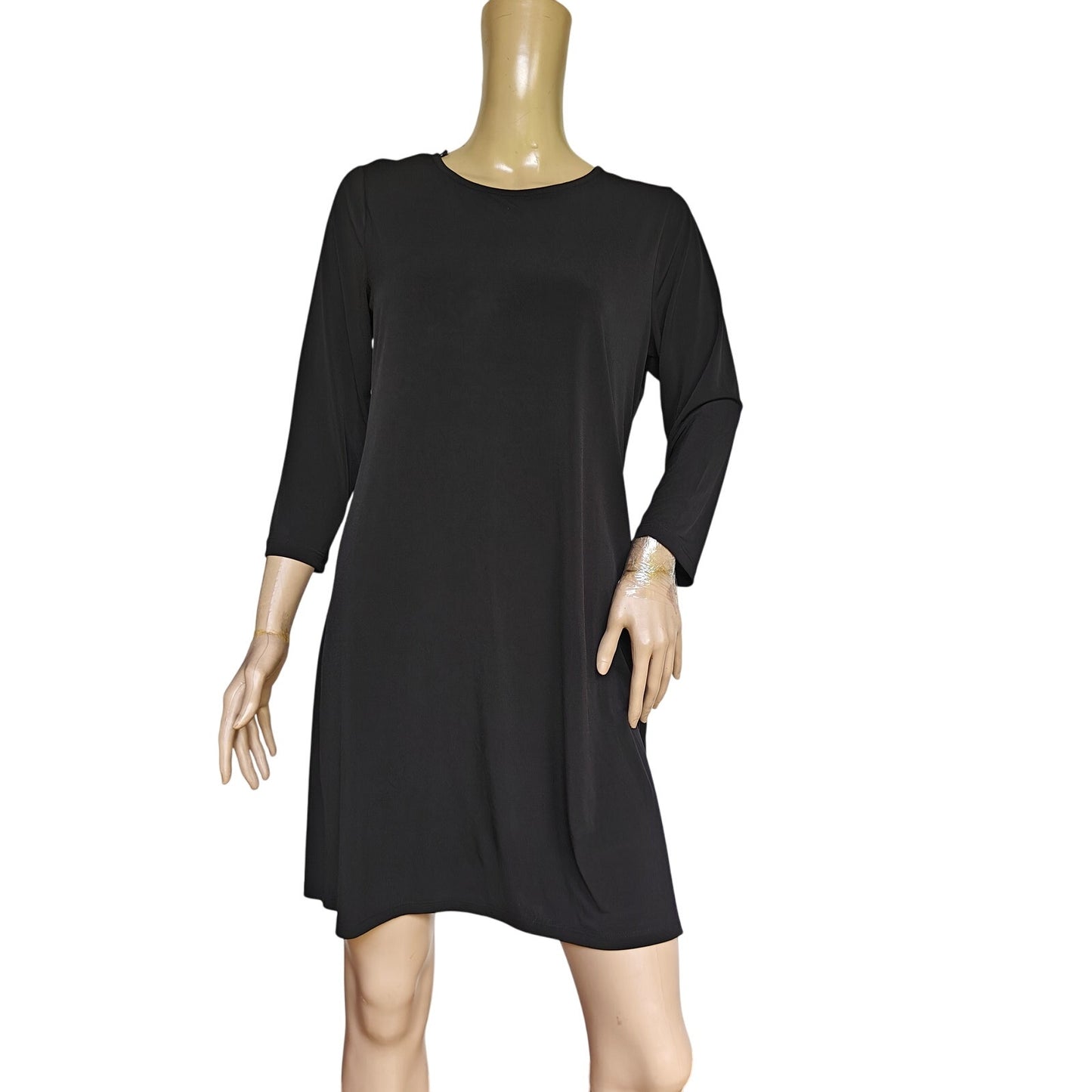 Michael Kors Black 3/4 Sleeve Sheath Dress with Back Zip Size XS