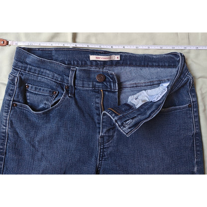 Levi's 505 Straight Leg Jeans Blue Denim Classic Fit Zip Fly 5-Pocket Size 4