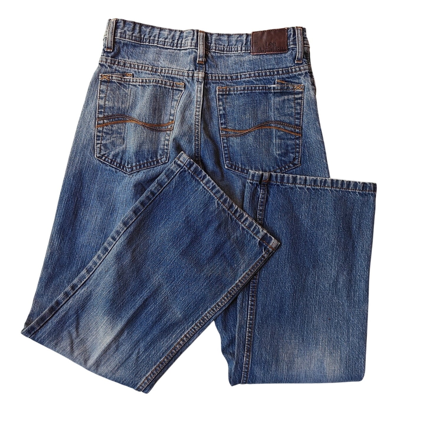 Lee Girls Adjustable Waist Relaxed Straight Jeans Size 16 Regular Blue