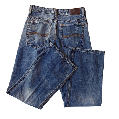 Lee Girls Adjustable Waist Relaxed Straight Jeans Size 16 Regular Blue