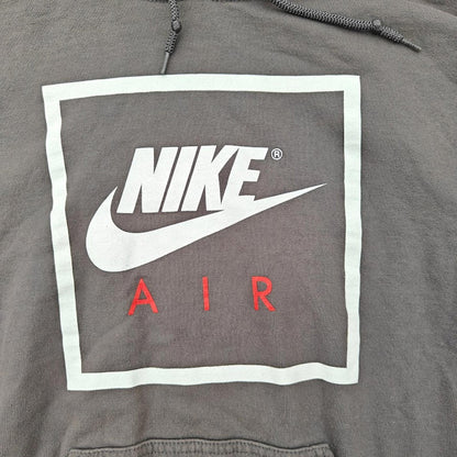 Nike Air Gray Hoodie Men’s Large Pullover Sweatshirt Streetwear Logo Graphic