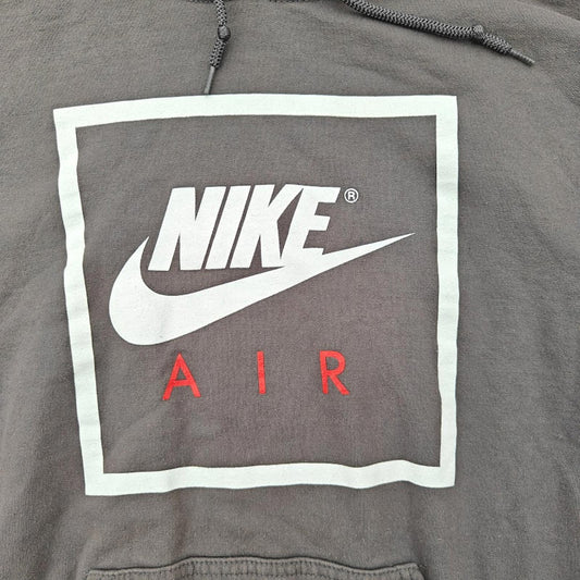 Nike Air Gray Hoodie Men’s Large Pullover Sweatshirt Streetwear Logo Graphic