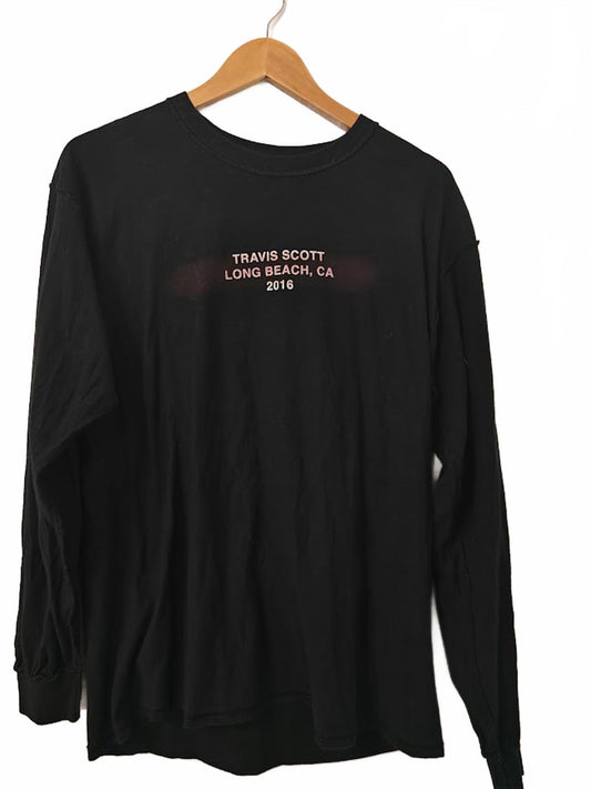 Travis Scott Long Sleeve Tour T-Shirt – Long Beach CA 2016