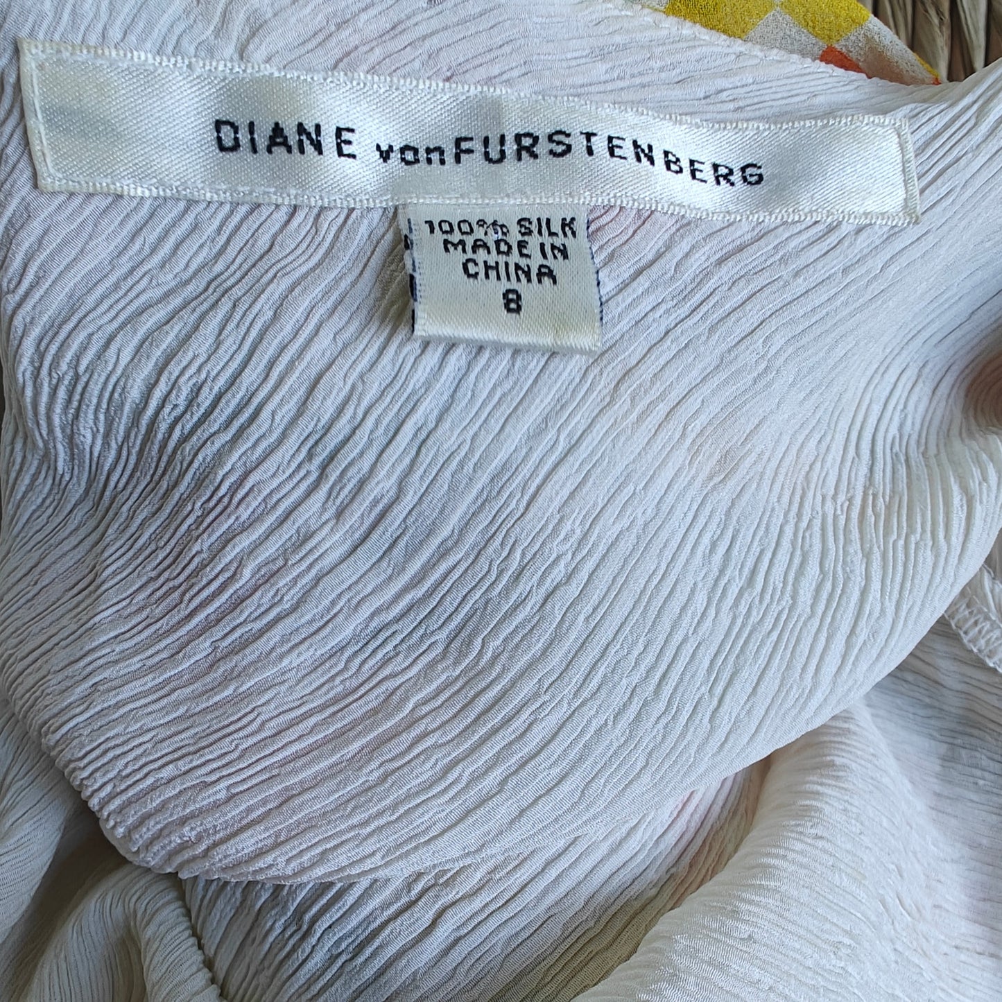 Diane von Furstenberg silk halter midi dress multicolor geometric print 8