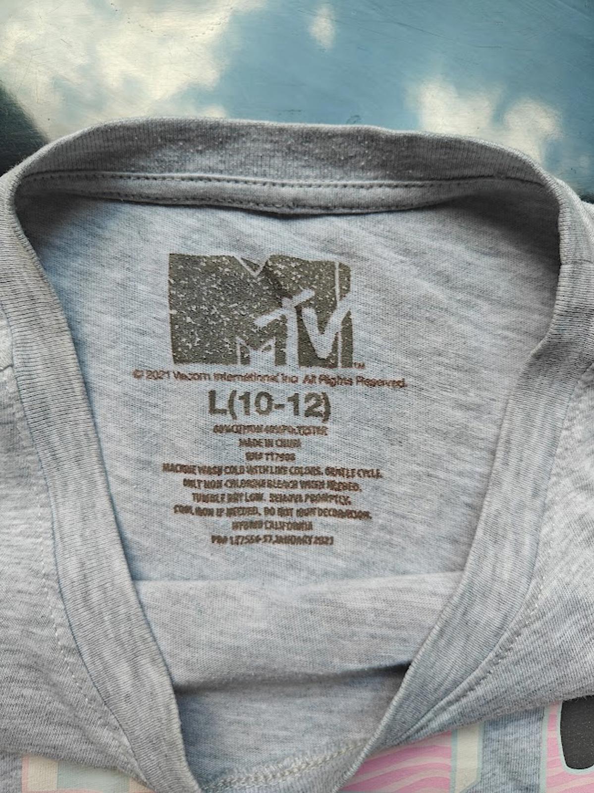 MTV Graphic Crop Tee Gray Retro Crop Top