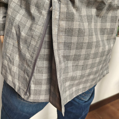 Ariat Plaid Softshell Field Jacket XS Gray Waterproof Zip Pockets Equestrian