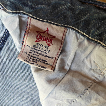 LA Idol USA Jeans Sz 15 W31 L31 Rhinestone Skinny Dark Wash Stretch