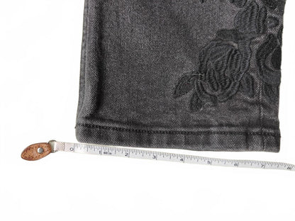 Guess Men's Slim Tapered Gray Embroidered Jeans - Size 36/32