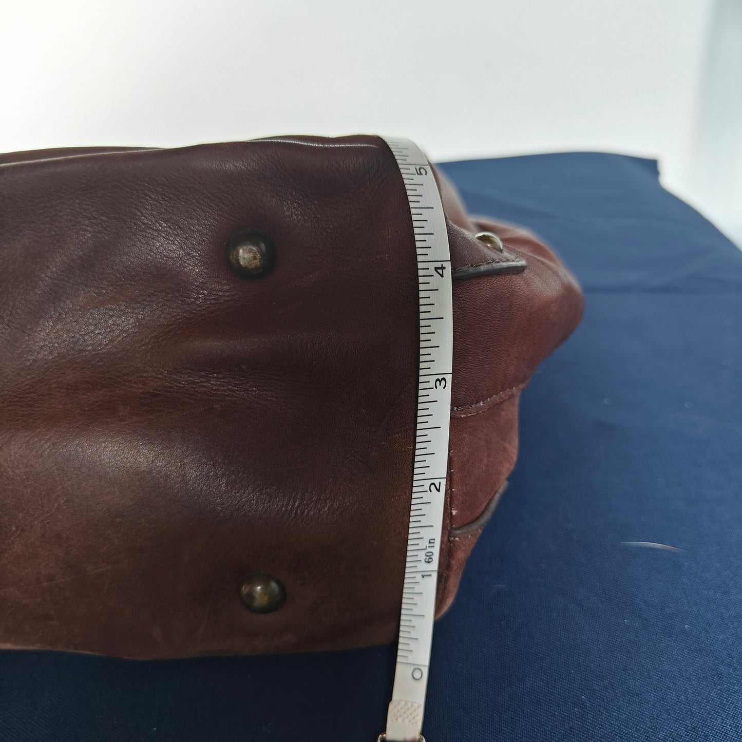 Solo Leather Tote Bag Brown Shoulder Work Laptop Carryall with Front Pocket