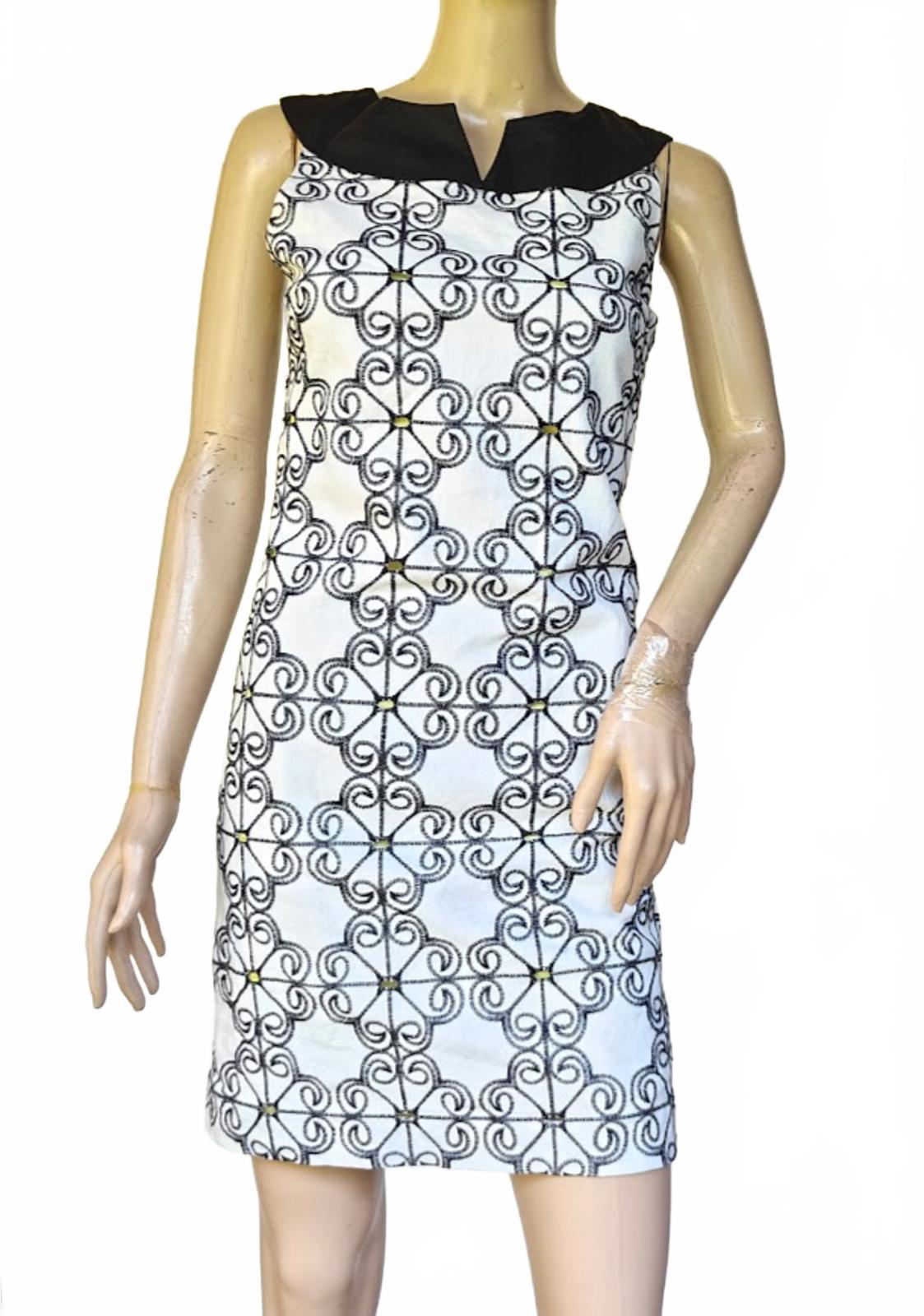 Adrianna Papell Linen Blend Sheath Dress - Size S