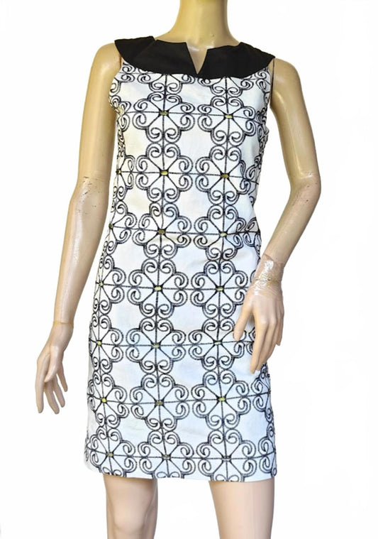 Adrianna Papell Linen Blend Sheath Dress - Size S