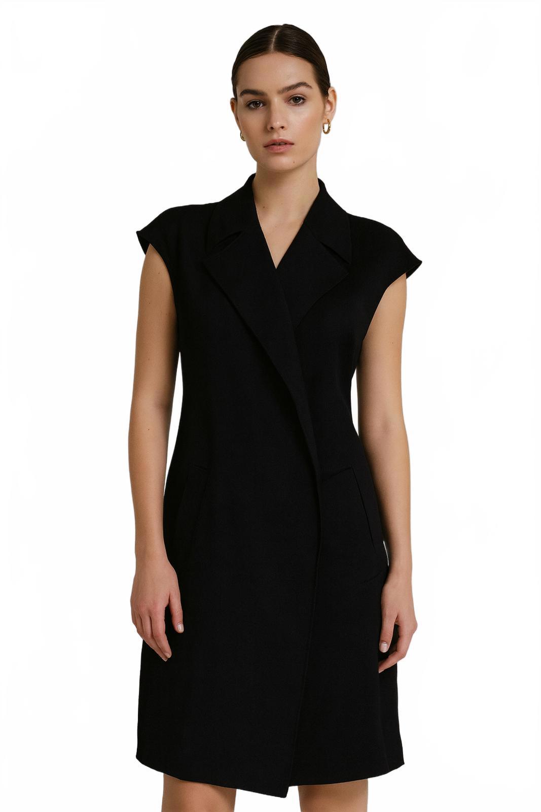 Elie Tahari Black Sleeveless Duster - Size S