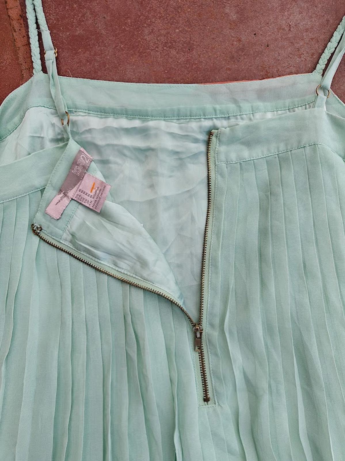 Forever 21 Mint Pleated Mini Dress