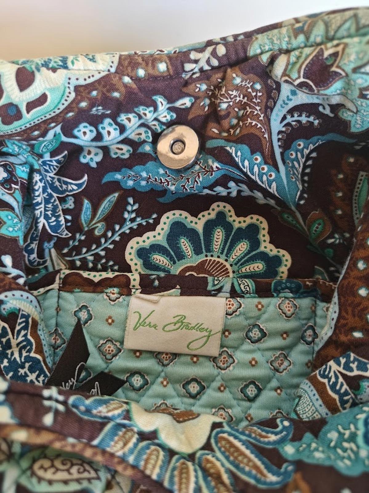 Vera Bradley Quilted Bag in Brown and Aqua
