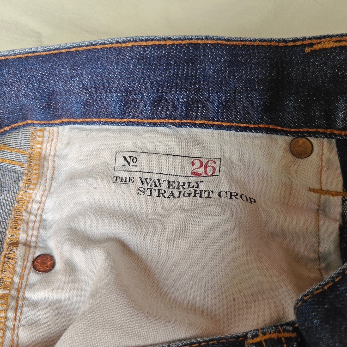 Polo Ralph Lauren Waverly Straight Crop Distressed Embroidered Jeans Sz 26