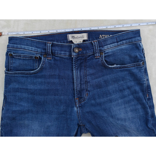 Madewell Men’s Athletic Slim Jeans W32 L30 Blue CoolMax Stretch Denim