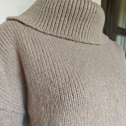 Banana Republic Chunky Turtleneck Sweater Women’s M Taupe Oversized Knit