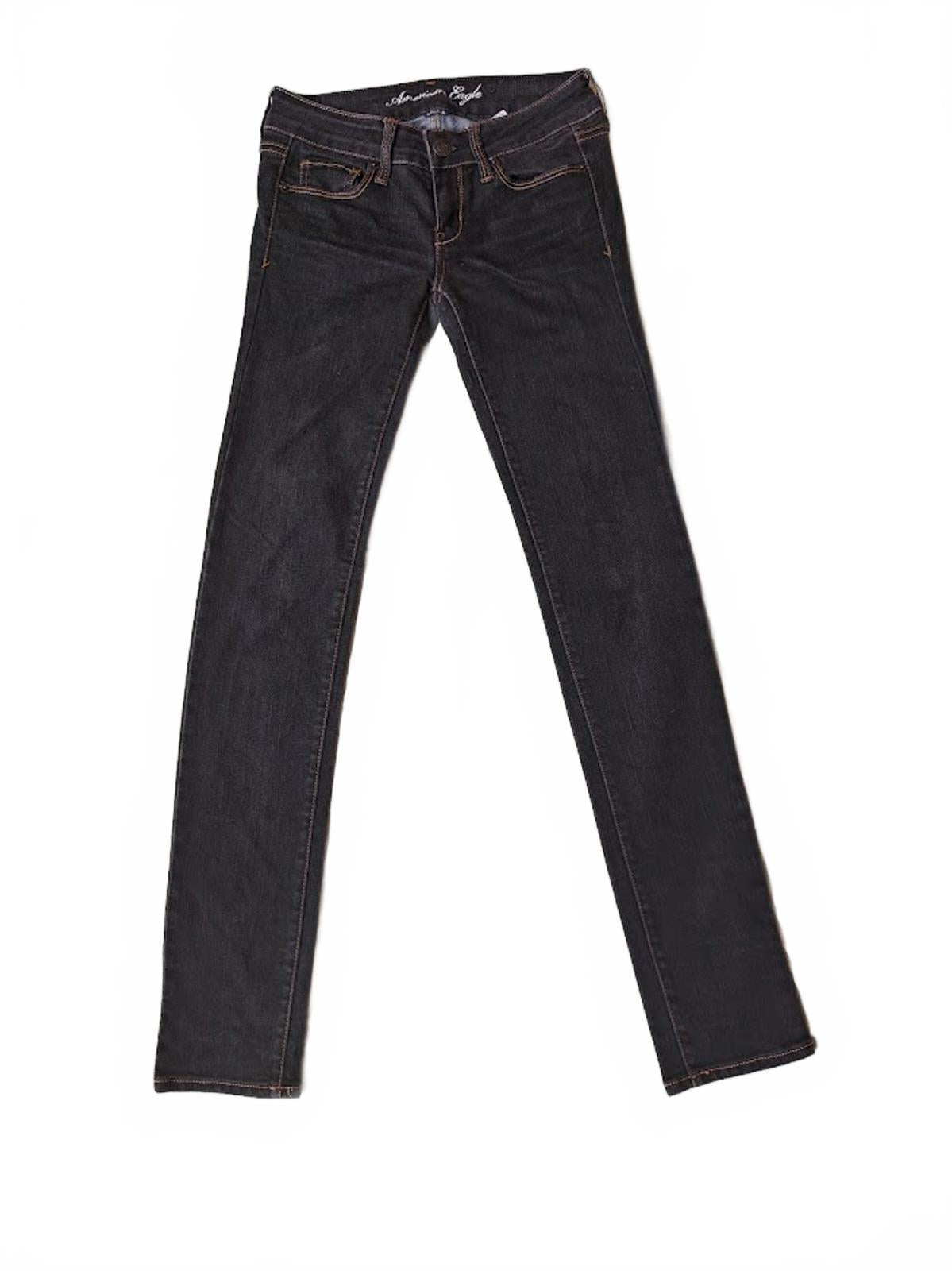 American Eagle Low Rise Skinny Stretch Jeans in Black - Size 2