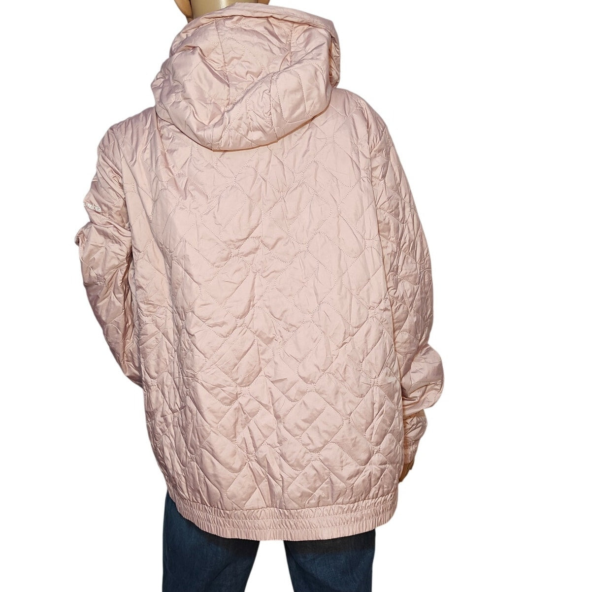 Columbia Pink Quilted Hooded Jacket Women’s 3X Plus Zip Puffer Coat