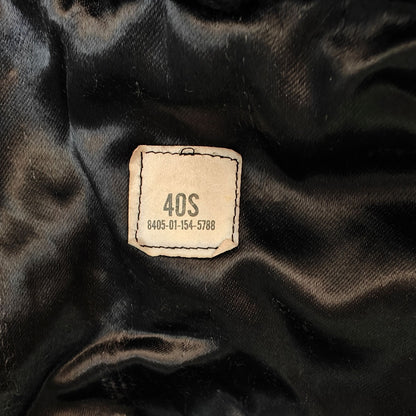 Vintage US Navy Pea Coat 40S Black Wool Double Breasted Military Issue Jacket