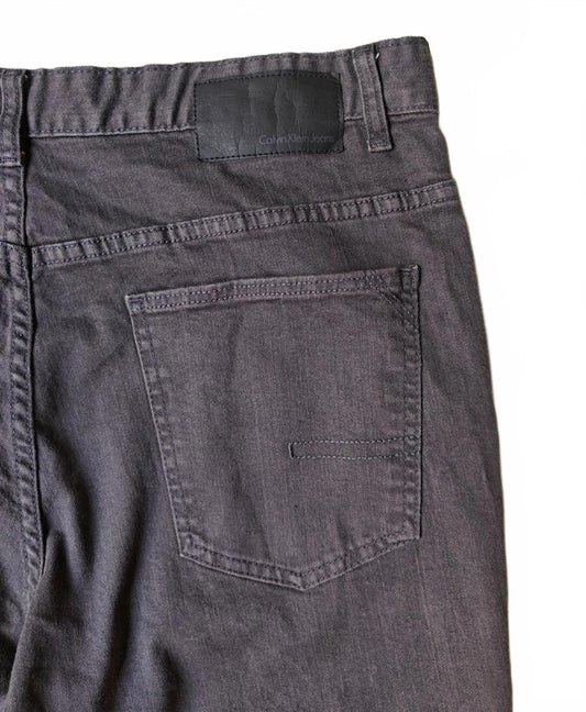 Calvin Klein Men's Straight Leg Gray Jeans - Size 36/30