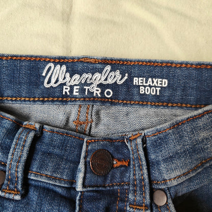 Wrangler Retro Boys Jeans 8 Slim Relaxed Bootcut Blue Denim Western