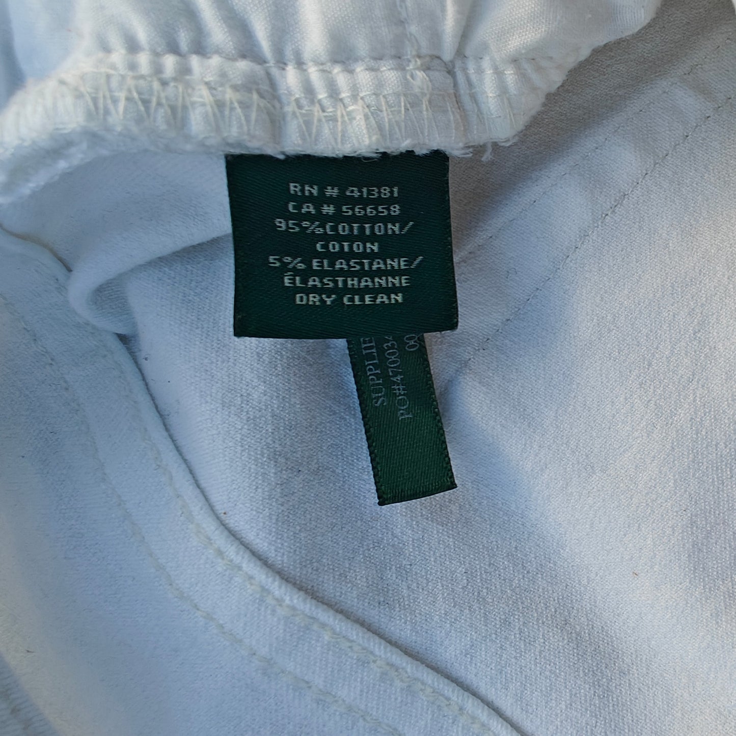 Lauren Ralph Lauren White Skinny Jeans Women’s Size 12 Stretch Denim