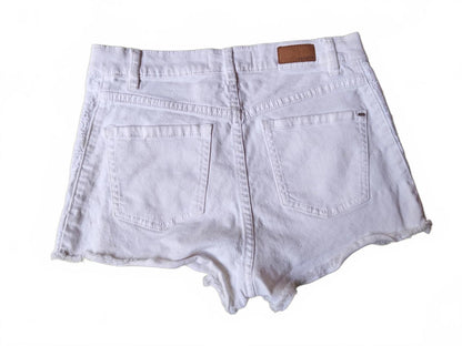 Garage White Retro High Rise Denim Shorts Size 5