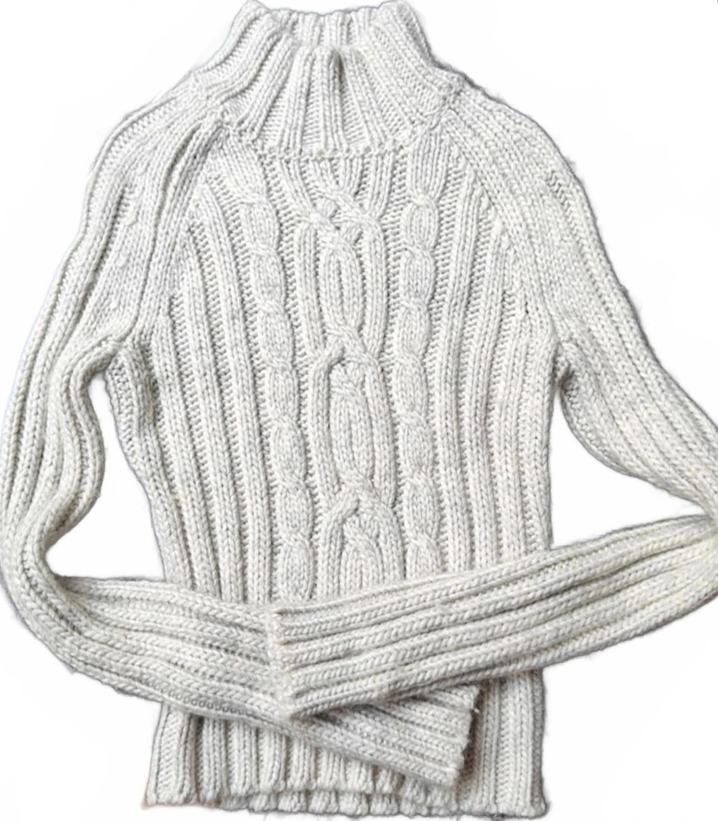 Vintage Abercrombie Cable Knit Wool Turtleneck Sweater Women’s