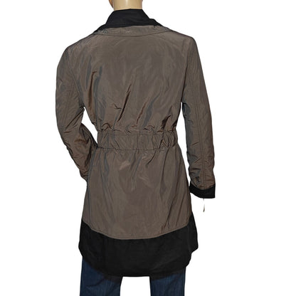 Kenneth Cole New York Reversible Belted Raincoat Black/Gray Women’s M