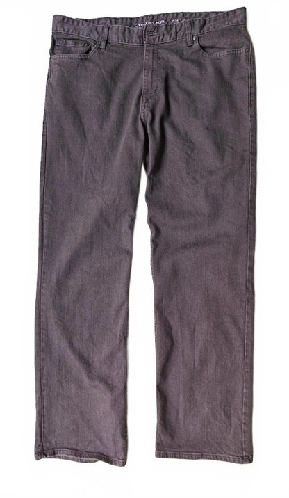 Calvin Klein Men's Straight Leg Gray Jeans - Size 36/30