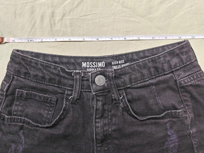 Mossimo High Rise Black Cut Off Jean Shorts - Size 3