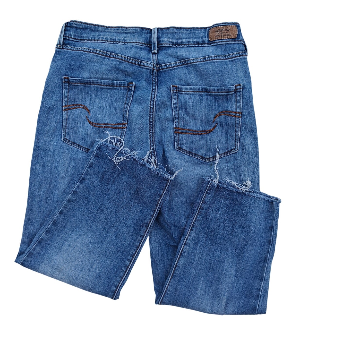 Signature by Levi Strauss High Rise Slim Crop Jeans 8 / W29 Medium Wash