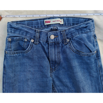 Levi’s Kids 505 12 Regular Straight Jeans Blue W28 L26 Adjustable Waist