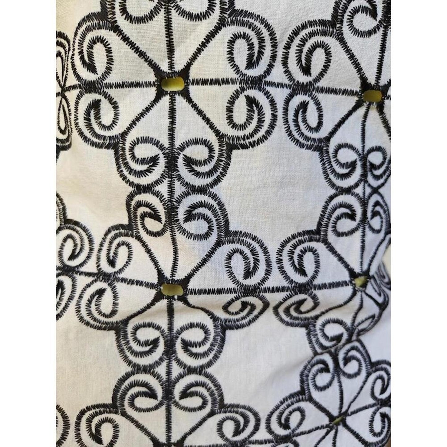 Adrianna Papell Black & White Geometric Sheath Dress, Contrast Collar