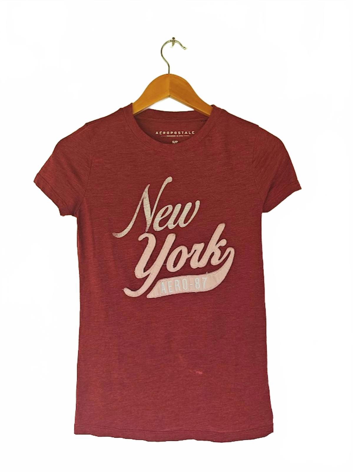 Aeropostale Burgundy New York Graphic T-Shirt - Size S/P
