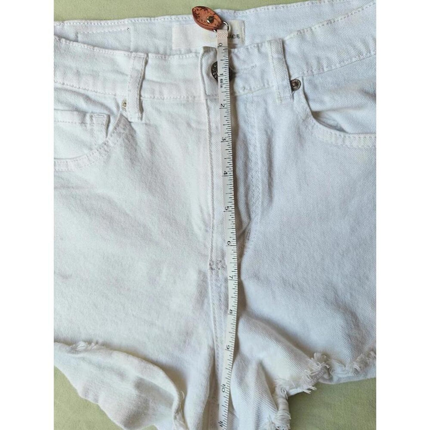 Garage White Retro High Rise Denim Shorts Size 5